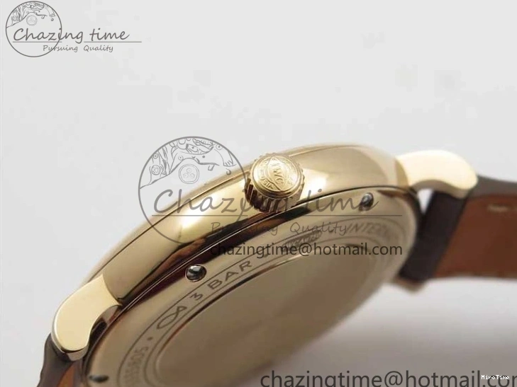 MIROTIME 0313 Portofino 37mm RG V7F 1:1 Best Edition Gray Dial on Deep Brown Leather Strap A SunProtective 7090